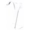 Plymor Clear Acrylic Divided Pair Hanging Earring Display Stand, 3.125" W x 1.75" D x 4.75" H